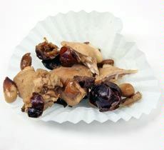 Fremont food, dusky grouse with pinion nuts and juniper berries