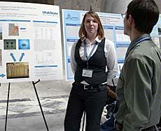 USU student Lynsey Talbot at Utah Capitol Hill research event