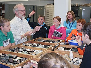 USU Geology professor Jim Evans answers questions