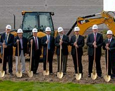 officials at groundbreaking for USU Bioproducts Sacle-Up Facility