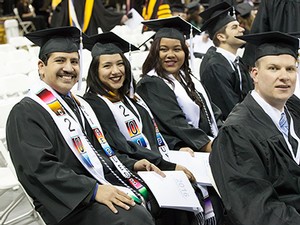 students at graduation