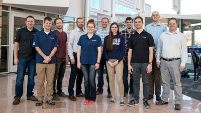 Members of the Space Dynamics Laboratory HARP team pose for this photo in Feb. 2020