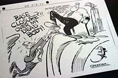 a political cartoon that is part of the James V. Hansen Papers at USU