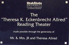 The plaque at the Reading Theatre entrance