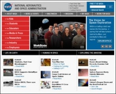 Members of Utah State's Blue Moon team welcome visitors to the NASA Web site