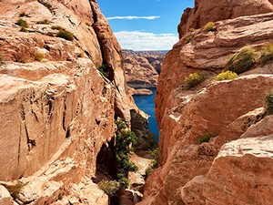 Hole in the Rock in the Colorado River gorge