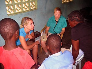 student researchers translate for Dr. Daily conducting research in the Dominican Republic