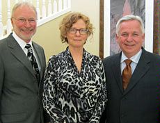 USU VP Mark McLellan, Jane Catlin, Dean Craig Jessop