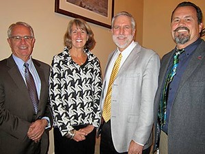 Dirk Vanderwall and USU administrators at his Inaugural Professor Lecture presentation
