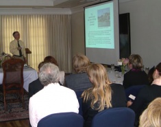 Professor Alvan Hengge during his Inaugural Professor Lecture at the University Residence