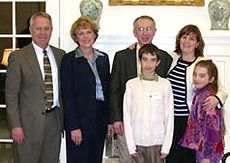 President Aalbrecht hosts inaugural professor Alvan Hengge