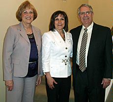 Joyce Albrecht, Beth Foley, Stan Albrect at lecture presentation