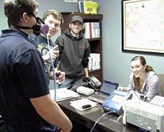 Industrial Hygiene students conducting a repirator fit test