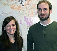 faculty member Karen Beard, undergradaute Rob Watson