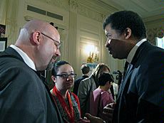 Alan Warner, Jayme Warner and Neil deGrasse Tyson at the White House