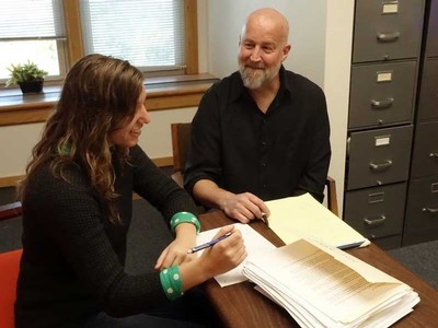 John Seiter with a student