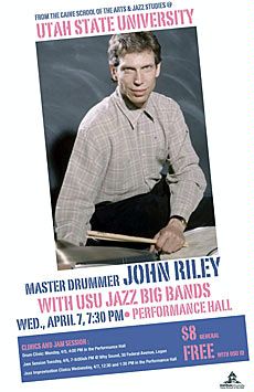 John Riley poster for USU visit