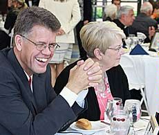Karl and Amy White at ceremony