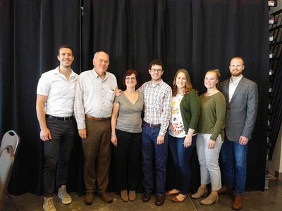 winning-USU LAEP design team in a group photo.