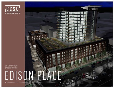 An artist’s rendering of the CCSQ team’s Edison Place plan.