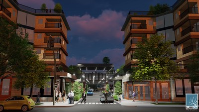 An illustration of Silo Street from the team's final presentation.
