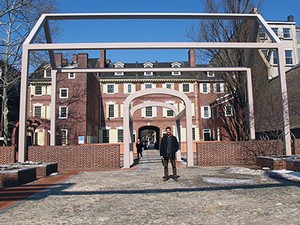 USU grad student Chris Binder at Independence National Historic Park
