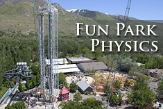 Students gathered at Lagoon amusement park for Utah State Unviersity's Physics Day