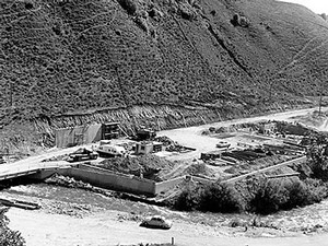USU's Utah Water Research Laboratory under construction in 1964