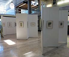 panels in the library exhibit