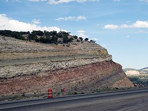 An outcrop of Utah’s Carmel Formation