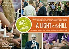 College of Humanities and Social Sciences 'Light on Hill' postcard