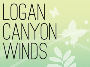 graphic illustration for a Logan Canyon Winds concert