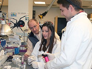 USU researchers Randy Lewis, Danielle Gaztambide and Breton Day