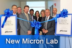 Micron and university officials at the ribbon cutting