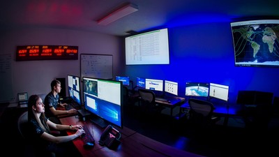 control room of one of SDL’s Mission Operations Centers.