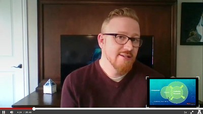 Mitchell Colver on a remote learning webcast.