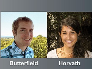 USU NSF honorable mention recipients Zach Butterfield and Sajeena Horvath