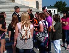Utah History Fair group with Rep. Matheson at the U.S. Capitol