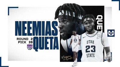 Graphic Banner: Neemia Queta Round 2 Pick 39.