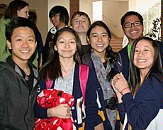 public school students at math competition at USU