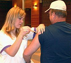 flu shot, nursing illustration