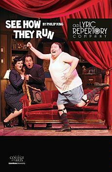 OLRC poster illustration for 'See How They Run'