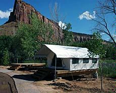 tent cabin at research center