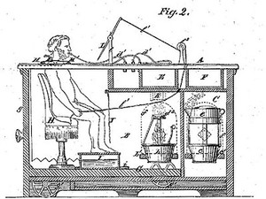 a patent drawing of vapor bath