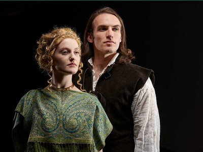 Mollee Barse as Marina (daughter) and Brian Bohlender as Pericles (father)