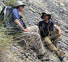 Dave Liddell and Bob Gaines doing fieldwork 