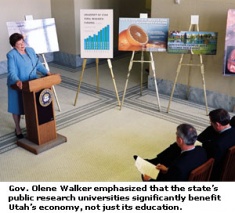 Gov. Olene Walker Speaks at a Press Conference