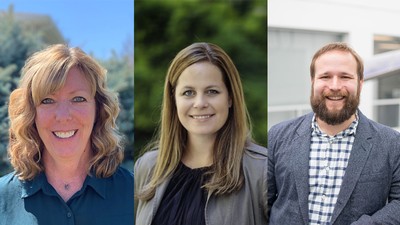 This composite image shows portraits of Dr. Lisa Boyce, Dr. Beth Fauth and Dr. Michael Levin.