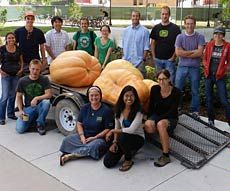 students who participated in pumpkin growing contest