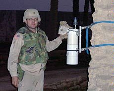 USU professor Terry Messmer in Iraq in 2003